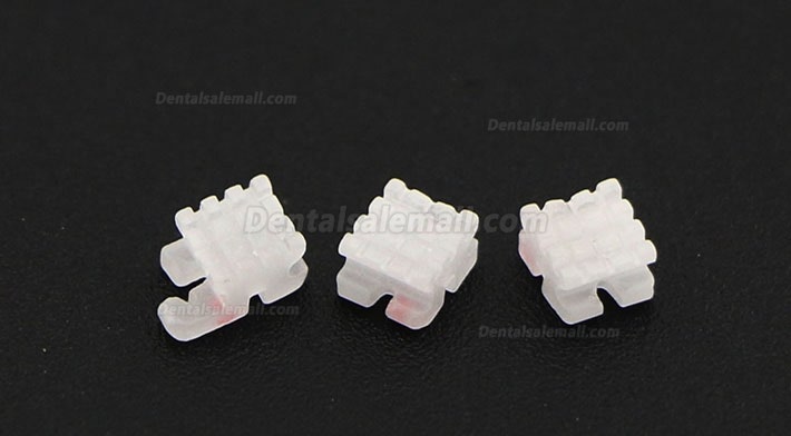 5Pack/20Pcs Dental Orthodontic Ceramic Bracket Braces MBT 022 3 Hooks